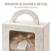 Boîte cadeau avec fenêtre, personnalisée, en papier d'art imprimé, impression offset pour l'emballage et la présentation de cadeaux et d'artisanat