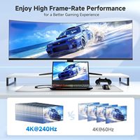 Adaptador SYONG 8K Mini DisplayPort a DisplayPort 1.4, 8K60Hz 4K240Hz, Cobre Chapado en Oro, Thunderbolt 2 32.4Gbps, Mini DP a DP 1.4