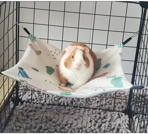 <span class=keywords><strong>Hamac</strong></span> double face pour petit animal de compagnie Hamster d'été en soie glacée respirante pour <span class=keywords><strong>furet</strong></span> sucre planeur cochon d'inde lapin accessoires - Product Image 5