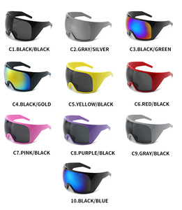 Maschera con montatura grande Y2k Future Cool Wrap Around futuristici <span class=keywords><strong>occhiali</strong></span> <span class=keywords><strong>da</strong></span> <span class=keywords><strong>sole</strong></span> oversize <span class=keywords><strong>occhiali</strong></span> <span class=keywords><strong>da</strong></span> <span class=keywords><strong>sole</strong></span> firmati alla moda - Product Image 3