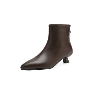 Stivaletti Cialisa Sexy a Punta in Vera Pelle di Alta Qualità per <span class=keywords><strong>Donna</strong></span>, <span class=keywords><strong>Scarpe</strong></span> Autunno Inverno 2025 con <span class=keywords><strong>Tacco</strong></span> <span class=keywords><strong>Medio</strong></span> - Product Image 5