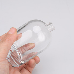 Bottiglia vuota da 100ML con tappo in bianco <span class=keywords><strong>e</strong></span> nero a doppio strato corpo trasparente <span class=keywords><strong>e</strong></span> bottiglia di vetro per profumo - Product Image 6