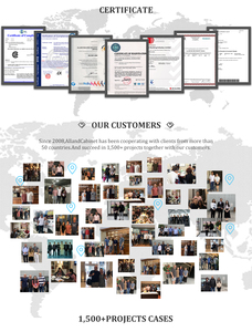 Alland lưu trữ bằng gỗ cửa Shaker đảo thạch anh trắng Tủ thiết kế hoàn chỉnh tủ đồ nội thất nhà bếp cho căn hộ - Product Image 6