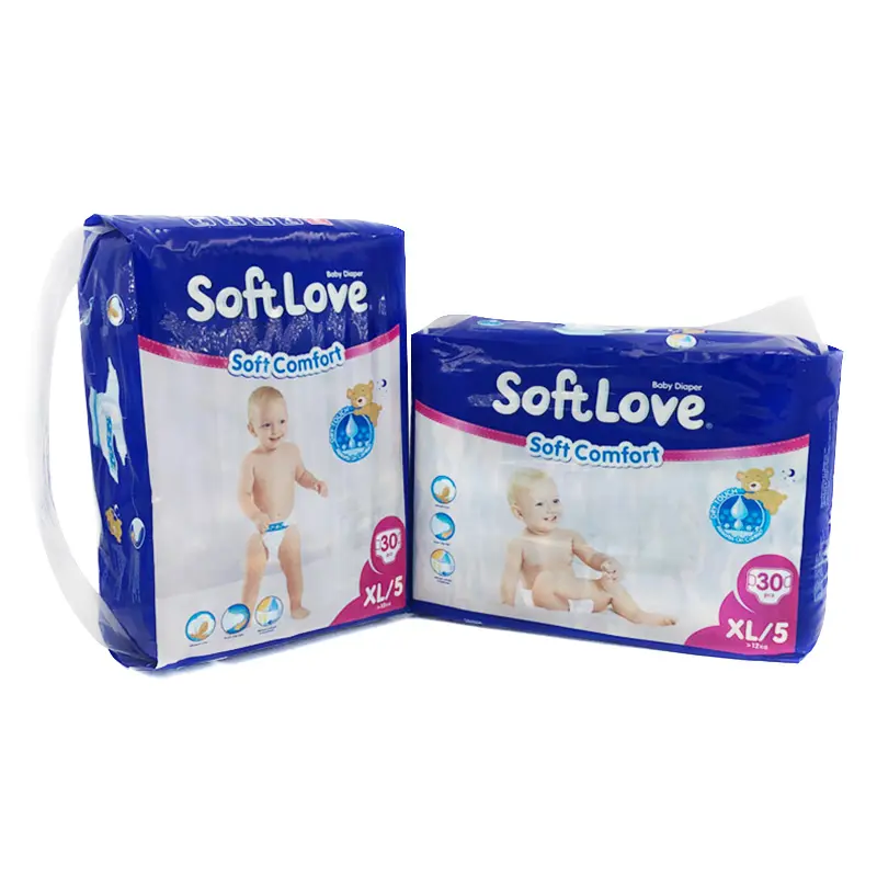 Softlove OEM Pampering Baby Diapers Wholesale Huge Absorption Soft Disposable Diapers Baby Diapers