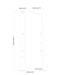 S322 <span class=keywords><strong>Soffione</strong></span> Doccia Quadrato in Acciaio Inox Spazzolato e Getto a Pioggia, Design Moderno <span class=keywords><strong>per</strong></span> Uso Esterno in <span class=keywords><strong>Giardino</strong></span> - Product Image 4