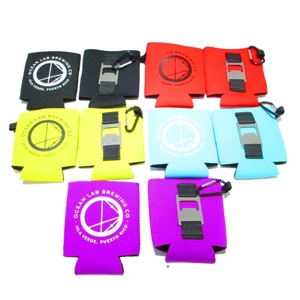 Custom Neoprene Can Cooler Stubby Holder Can Coolie <b>Bottle</b> Opener Beer <b>Bottle</b> Sleeve With Beer Opener - Product Image 5
