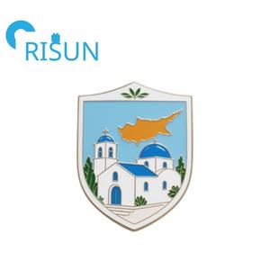 Fábrica Metal Chipre <span class=keywords><strong>Nicosia</strong></span> viaje recuerdo Pin insignia imán personalizado esmalte Chipre mapa bandera sombrero gorra solapa Pin insignia emblema - Product Image 6