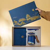 Coffret cadeau d'affaires de luxe personnalisé en cuir PU A5 avec boîte et clé USB, idéal pour la promotion en gros