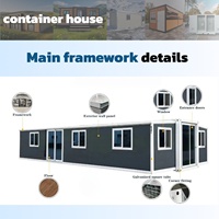 Casa Contenedor Expandible de Doble Ala, Pre-fabricada en Fábrica, Sin Necesidad de Montaje en Sitio, Duradera, para Alojamiento Temporal y Oficina de Campo