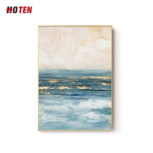 Dipinto Decorativo Marino Contemporaneo Minimalista Personalizzato, <span class=keywords><strong>Olio</strong></span> Astratto Dipinto a Mano su Tela per Soggiorno - Product Image 3