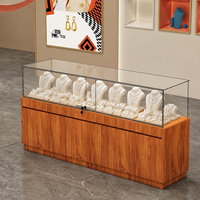 Vitrine de présentation de bijoux moderne avec comptoir en verre trempé, vitrine verrouillable pour magasin de bijoux et de montres