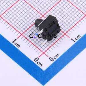 TS-1095C-A8B2-D2 Tactile Switch Bent Lead Through Hole-3P,6x6mm Single Pole Single Throw Round Button 1.8N Right Angle Insert - Product Image 2
