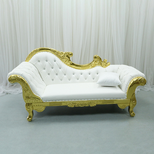 Nuevo Sofá de Boda JJ240077 en Oro Blanco, Sofá de 2 Plazas para Escenario de Boda, Elegante Conjunto de Sofás para Recepción de Boda, Sofá Nupcial - Product Image 6