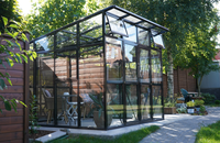 Serre en aluminium et verre robuste toutes saisons - Construction professionnelle de jardin extérieur DIY pour la culture des plantes