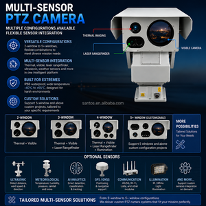 Caméra de <span class=keywords><strong>surveillance</strong></span> de sécurité extérieure thermique visible pour la <span class=keywords><strong>surveillance</strong></span> des passages de frontière avec caméra LRF EO IR PTZ - Product Image 6