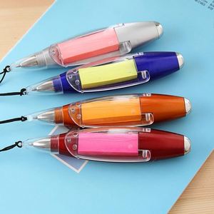 Custom Logo Lanyard Note Pen Multi-functional <b>Light</b> Pen Creative Portable Promotion <b>Sticky</b> Note Lanyard Pen - Product Image 1