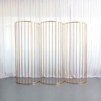 Arche de mariage en métal doré et support de toile de fond en fer pour événements de mariage - Vente en gros YN
