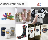 Chaussettes de sport en coton pour femmes, personnalisables avec logo brodé, impression numérique jacquard, manchette et bas du chaussette avec logo, vente en gros