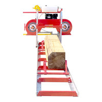 Scierie portative de 460 mm de capacité de coupe, machine forestière à essence/électrique, scie à ruban, machine à scier le bois RIMA