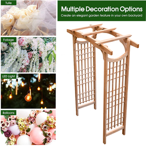 Décor d'extérieur de jardin en <span class=keywords><strong>bois</strong></span>, arbres, pergola de mariage, décorations - Product Image 4