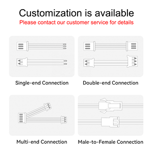 Cable de terminal de un solo extremo JST PH de 2.0 mm de paso, 2P, con extremo estañado, personalizable de fábrica, para arnés de cableado electrónico para tiras de iluminación LED - Product Image 6