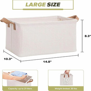 Metal Çerçeveli Kumaş Saklama Sepetleri, Raflar ve Raflıklar için Büyük Katlanabilir Saklama Kutuları, OEM ODM Toptan Satış - Product Image 4