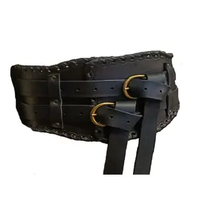 Cinturón Ancho Medieval Vintage <span class=keywords><strong>para</strong></span> <span class=keywords><strong>Hombre</strong></span>, Armadura <span class=keywords><strong>de</strong></span> Caballero, Accesorios Vikingos Piratas <span class=keywords><strong>de</strong></span> la Edad Media, Accesorios Steampunk, Disfraz <span class=keywords><strong>de</strong></span> Cosplay <span class=keywords><strong>para</strong></span> Adultos - Product Image 4