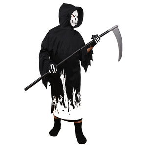 Costume de cosplay Halloween Grim Reaper avec faucille lumineuse, tenue de vampire américain de style occidental, en polyester, taille 18 - Product Image 3