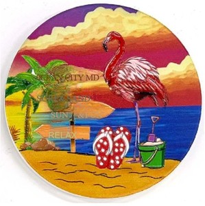 PUNTA CANA Ocean Animal Spanish Ceramic Coasters Customized Rich Color PARROT Printed Table Decor <b>Trivet</b> Mats Pads Travel - Product Image 3
