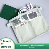 Sacs de rangement multifonctionnels en maille transparente avec fermeture éclair ; Porte-documents A4/A5 pour dossiers et organiseurs de papiers d'examen pour étudiants