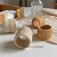 Anneau de serviette en lianes naturelles avec logo personnalisé, style nordique simple, fait main, pour restaurant, anneau de serviette en papier, anneau de serviette