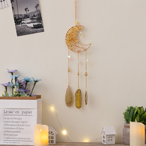 Naturale 7 Chakra albero della vita agata malocchio campanelli del vento di cristallo Suncatcher <span class=keywords><strong>Dreamcatcher</strong></span> ornamento appeso per parete - Product Image 6