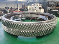 Roda gigi Herringbone persneling ganda baja Aloi CrMo kualitas tinggi kustom