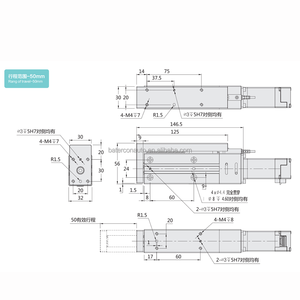 <span class=keywords><strong>Linear</strong></span> Stage Mini micrometro Linearachsen vite a sfera lineare modulare per il sistema di allineamento di automazione e ottica di laboratorio - Product Image 4