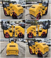 OFEITE Mini-compacteur routier à double tambour, machine routière compacte, compresseur d'asphalte efficace