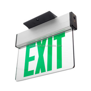 R/G lettere montate in superficie a <span class=keywords><strong>Led</strong></span> con bordo illuminato in alluminio acrilico cartello di uscita a <span class=keywords><strong>Led</strong></span> ricaricabile fuoco di emergenza segnale di luce - Product Image 4