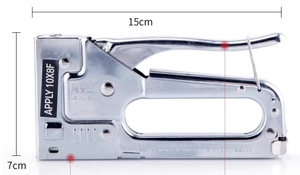 <span class=keywords><strong>Engrapadora</strong></span> manual metálica de boca ancha de 3 piezas con abrazadera y pistola de clavos en U 13/10 - Product Image 2