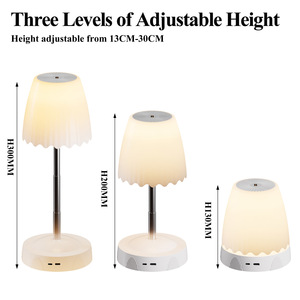 Camping Lights RGB Gesture Sensing LED <b>Table</b> Lamp Adjust Height Dimming Night Light Rechargeable Bedroom Decor Light - Product Image 5