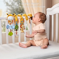 Jouets musicaux en peluche pour bébés Tumama, hochet de lit en forme de girafe, jouet d'activité en spirale pour poussette, animaux en peluche, jouets suspendus pour berceau