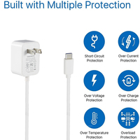 Adaptateur secteur rapide 5V Type C 10W avec sortie 2A, prise américaine, adaptateur mural, sortie DC 5V