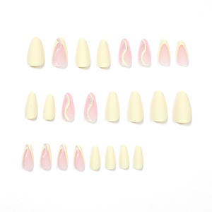 Puntas de <span class=keywords><strong>uñas</strong></span> <span class=keywords><strong>postizas</strong></span> con pegamento, stiletto, almendro, venta al por mayor - Product Image 2