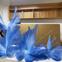Flor de mariposa Artificial gigante decorativa para exteriores, para decoración de bodas, ventanas, decoración de centro comercial