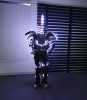 Funtoys quantité minimale de commande 1 PC Costumes pour adultes lumineux Spectacle d'interprète Danse El Wire Led Robot Tron Laser Costume
