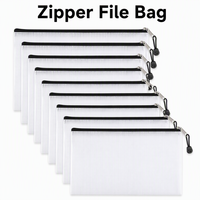 Vente en gros d'usine, dossiers PVC A4, grande capacité, pochettes transparentes pour documents, fermeture à glissière, pour organiser la papeterie et les livres