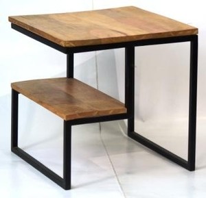 Custom Size Rectangle Tea Coffee <b>Table</b> Set High Quality Modern Design <b>Top</b> <b>Solid</b> <b>Wood</b> Home Use Living Room Bedroom Includes Metal - Product Image 2