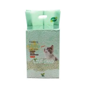 Areia de tofu para gatos, maca de gato com super absorção de qualidade alimentar, controle de odor de alta eficiência e aglomeração firme