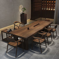 Promotion 2024 : Table de conférence multifonctionnelle en bois de noyer massif, bureau et mobilier de maison de style européen, excellent rapport qualité-prix