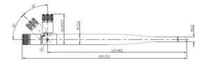 Antena dobrável omni direcional 5g, antena roteador wifi antena 2.4g 5g dipole de borracha sem fio