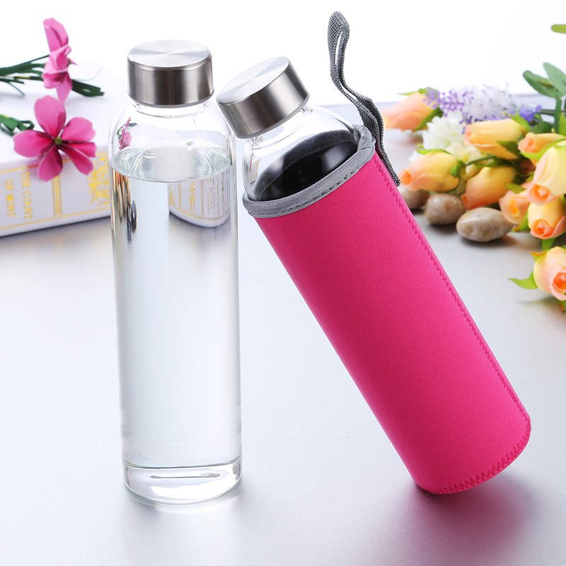 Wholesale Custom Eco-friendly Sport glass water bottle heat resistant water bottle