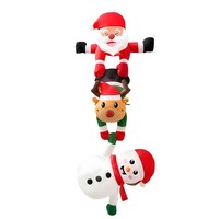 Décoration de Noël gonflable de 2,4 m, Père Noël, renne, bonhomme de neige, ornement suspendu, éclairé, extérieur, polyester, toit, jardin